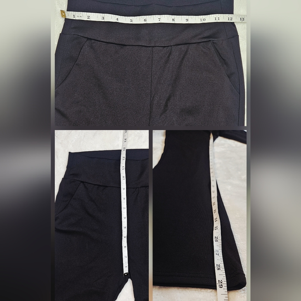 High Waisted Black Flare Leggings - Picture 5 of 5